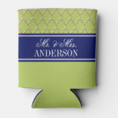 Key Limoen Gold Marokkaans #4 CB Navy Naam Huwelij Blikjeskoeler (Voorkant)