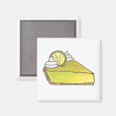 Key Limoen Keylime Pie Slice Dessert Food Magnet (Voorkant / Achterkant)
