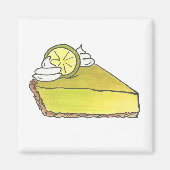Key Limoen Keylime Pie Slice Dessert Food Magnet (Voorkant)