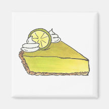 Key Limoen Keylime Pie Slice Dessert Food Magnet