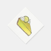 Key Limoen Keylime Pie Slice Food Dessert Napkins Servet (Hoek)