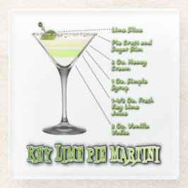 Key Limoen Martini Cocktail Recipe Art Onderzetter