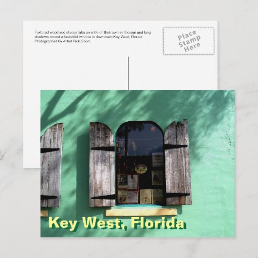 Key Limoen Pie Key West Florida Window Briefkaart (Voorkant / Achterkant)