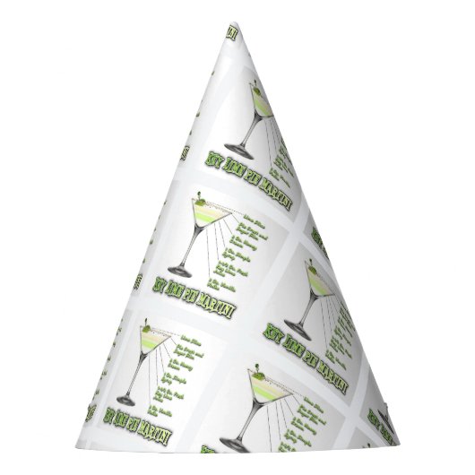 Key Limoen Pie Martini Cocktail Recipe Art Feesthoedjes (Voorkant)