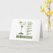 Key Limoen Pie Martini Cocktail Recipe Art Kaart (Gele Bloem)