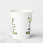 Key Limoen Pie Martini Cocktail Recipe Art Papieren Bekers (Links)