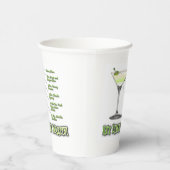 Key Limoen Pie Martini Cocktail Recipe Art Papieren Bekers (Rechts)