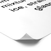 Key Limoen Pie Martini Cocktail Recipe Art Poster (Hoek)