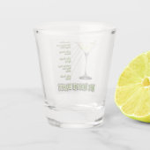 Key Limoen Pie Martini Cocktail Recipe Art Shot Glas (Achterkant)