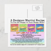 Key Limoen Pie Martini Recept Kaart Briefkaart (Voorkant / Achterkant)