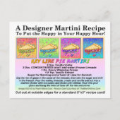 Key Limoen Pie Martini Recept Kaart Briefkaart (Voorkant)