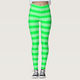 Key Limoen Pie Neon Groen Zwart Licht Rave Strepen Leggings