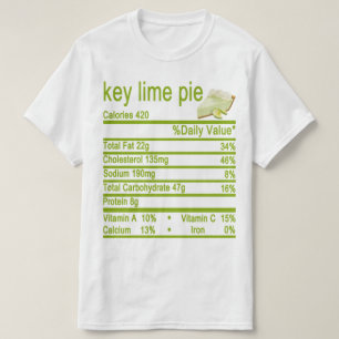 key limoen pie Nutrition Facts label T-shirt