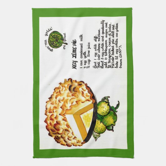 Key Limoen Pie Recipe Theedoek (Verticaal)