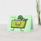 Key Limoen Pie sour lemon tart dessert slice graha Bedankkaart (Voorkant)