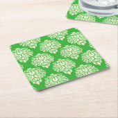 Key Limoen Southern Cottage Damask Kartonnen Onderzetters (Schuin)