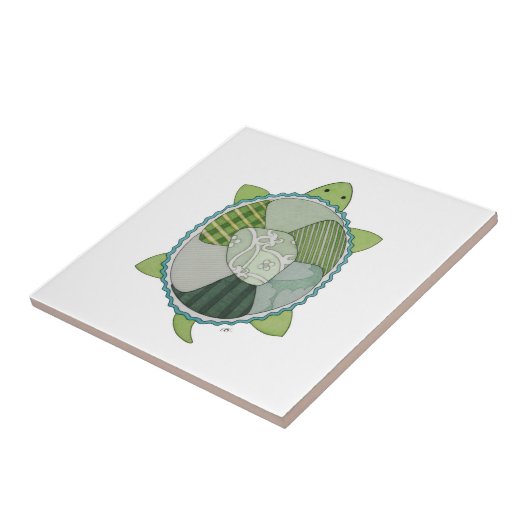 Key Limoen Turtle Tile Tegeltje (Zijkant)