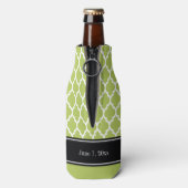 Key Limoen Wit Marokkaans #4 CB Zwart Naam Trouwen Flesjeskoeler (Fles Achterkant)