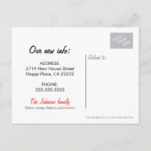 Key Lock New Address Announcement Briefkaart (Achterkant)