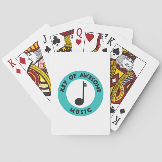 Key of Awesome Music Playing Cards Pokerkaarten (Achterkant)