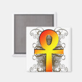 "Key of Life (Ankh)" in gouden magneet (Voorkant / Achterkant)