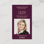 Key Real Estate Agent Foto Bourgondië Visitekaartje (Achterkant)