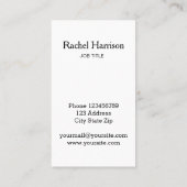  Key Real Estate Interior Designer Beoordeling Visitekaartje (Achterkant)