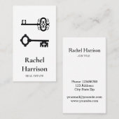  Key Real Estate Interior Designer Beoordeling Visitekaartje (Voorkant / Achterkant)