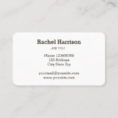 Key Real Estate Interior Designer Beoordeling Visitekaartje (Achterkant)