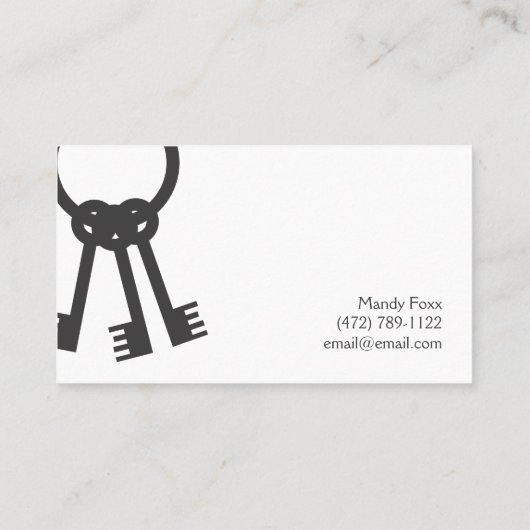 Key Realtor-Visitekaartje Visitekaartje (Achterkant)