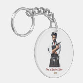 Key Ring Barber thema Sleutelhanger (Voorkant Links)
