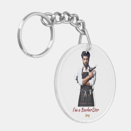 Key Ring Barber thema Sleutelhanger (Voorkant Links)
