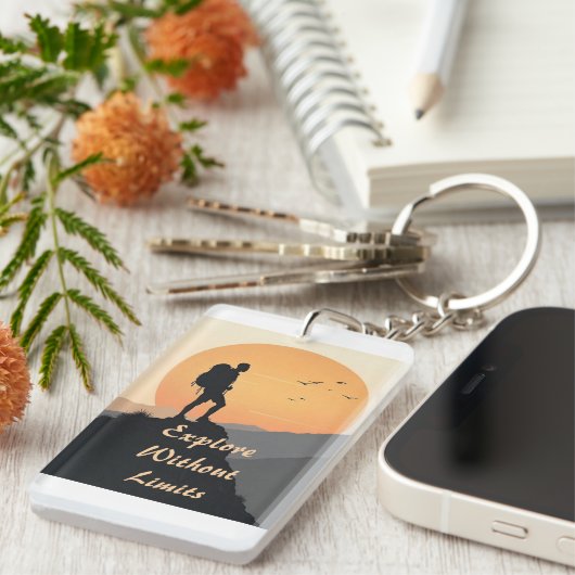 Key ring "Explore Without Limits" Sleutelhanger (Voorkant Rechts)
