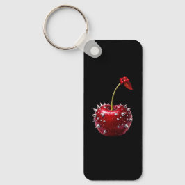 Key Ring with a modern cherry design Sleutelhanger