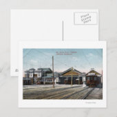 Key Route Ferry Terminal en Railway Briefkaart (Voorkant / Achterkant)