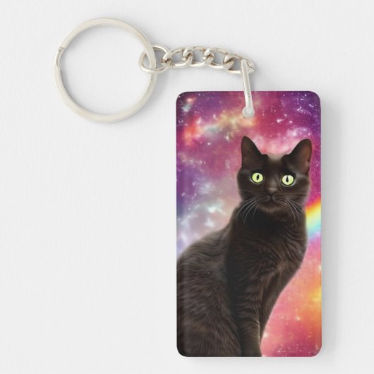 Key Space Cat Ring Sleutelhanger (Voorkant)