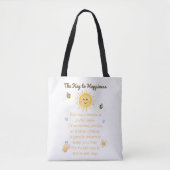 Key to Happiness Canvas tas – Schattigee tas voor  (Voorkant)
