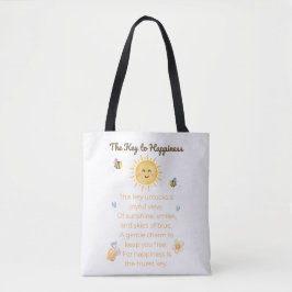 Key to Happiness Canvas tas – Schattigee tas voor 