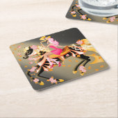 Key to Madness Square Coaster Kartonnen Onderzetters (Schuin)