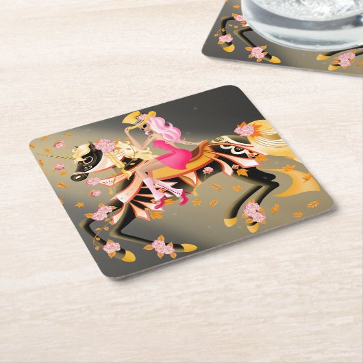 Key to Madness Square Coaster Kartonnen Onderzetters (Schuin)