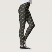 Key to Success Funny Motivatie Black Gold Leggings (Rechts)