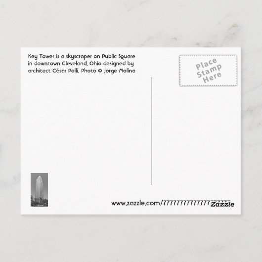 Key Tower, Cleveland, Ohio, VS Briefkaart (Achterkant)