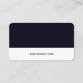 Key vorm lijst city skyline navy visitekaartje (Achterkant)