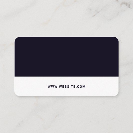 Key vorm lijst city skyline navy visitekaartje (Achterkant)