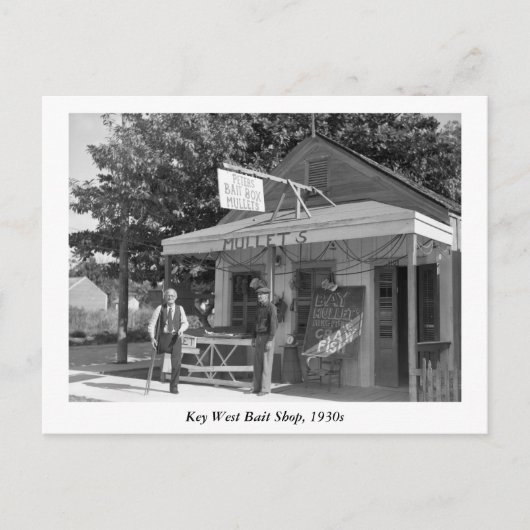 Key West Bait Shop, jaren '30 Briefkaart (Voorkant)
