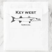 Key West Barracuda Rechthoekige Sticker (Tas)