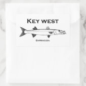 Key West Barracuda Ronde Sticker (Tas)