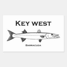 Key West Barracuda Ronde Sticker