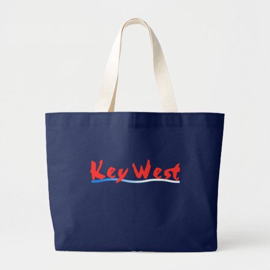 Key West Beach Bag Grote Tote Bag (Voorkant)