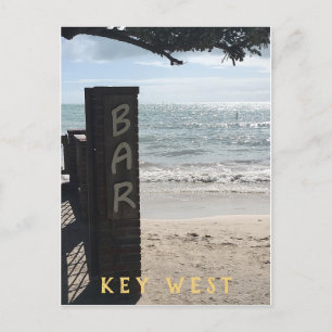 Key West Beach en Bar-fotoscène Briefkaart